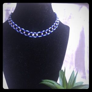 hand-beaded stretchy choker